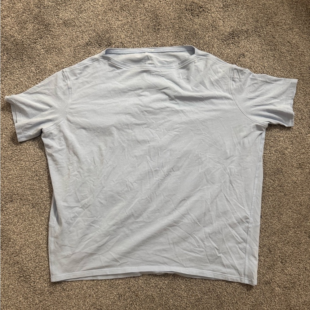 Women’s Lululemon Boatneck Tee Athletic T-Shirt - Light Blue - Size 4